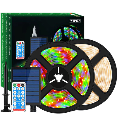 Çok Sahneli Pratik Solar LED Şerit Işıklar, Kapalı Suya Dayanıklı RGB LED Şerit