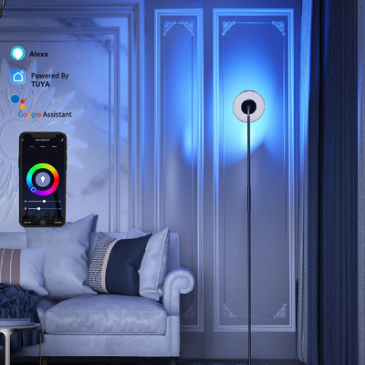 satın al Çoklu Sahne DC 24V RGB Lamba Köşesi, Sesli Komut Zemin Lambası LED RGB Çevrimiçi üretim