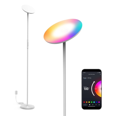 Çok Renkli Pratik RGB Ayaklı Lamba, 2000 Lümen DIY RGB Köşe Lambası