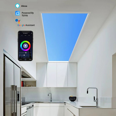 60x60 Doğal Yapay LED Işıklık 100W CCT 6500K Ses Kontrolü