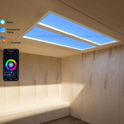Beyaz Işık Rengi Yüzey Montajı ve Ofiste Sıcaklık Aralığı 2100K-7500K için Yapay LED Skylight