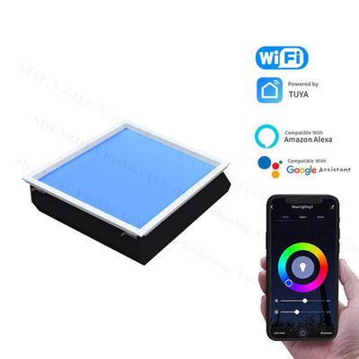 Yapay gökkuşağı LED panel uzaktan kumanda ve mavi ışık yanıp sönen yok