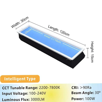 İki Modlu CCT Sesle Etkinleştirilmiş Uzaktan Kumandalı Yapay LED Skylight