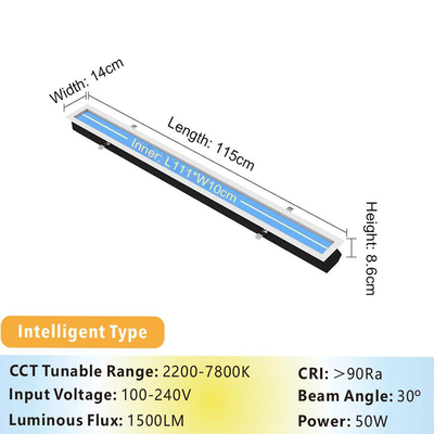 Enerji tasarrufu sağlayan 50 watt LED tavan paneli terapisi için ışık L1150 XW140 X H86mm