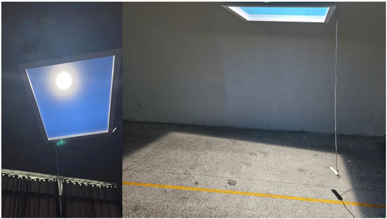 Akıllı Tuya Slim Yapay Skylight LED Mavi Gökyüzü Tavan Güneş Işığı Paneli