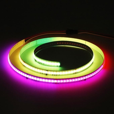 Kesilebilir DC 24V 12V RGB COB LED Şerit Uzunluğu 5M 10M CCT 2700K-6000K