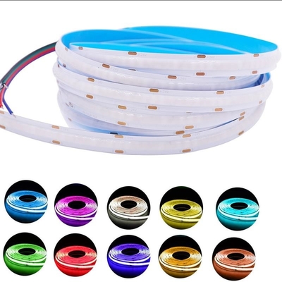 Dijital 630LED/M PCB RGB COB LED Şerit 12V 15W Genişlik 10mm Dayanıklı