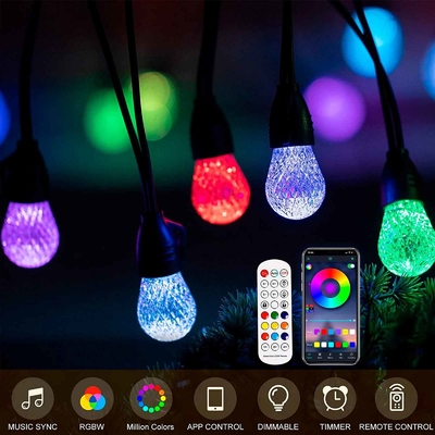 Parti için Noel Kızılötesi RGB Dize Işık DC 5V 48ft Uzaktan Kumanda