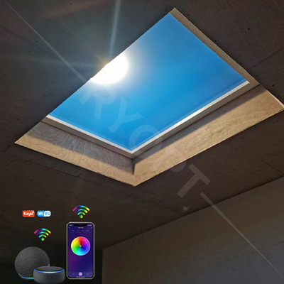 Ev için 60 * 60 300W Sıva Üstü LED Panel Açık Mavi Gökyüzü Lambası