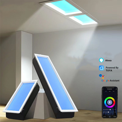 240W RGB + CCT LED Tavan Paneli Tuya WiFi BT Uygulama aracılığıyla Hafifletilebilir Renk Görüntüleri İçin Yapay Skylight