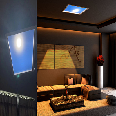Akıllı Tuya Slim Yapay Skylight LED Mavi Gökyüzü Tavan Güneş Işığı Paneli