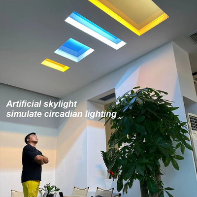Akıllı Dimmable 300x600 Yapay Gökyüzü Işığı, Parlama Yok Sahte Skylight Işığı