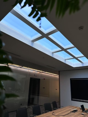 Beyaz Işık Renkli Yerleşik Yapay LED Skylight 12kg Yerleşik Kurulum Yöntemi Ticari için
